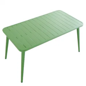 Aluminum Outdoor Tables Restaurant Metal Rectangle Coffee Table Aluminum Dining Chairs for Coffee Shop Aluminum Slat