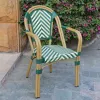 Aluminum Rattan Armchair PE Rattan Outdoor Garden Garden Cross-border E-commerce Restaurant Disassemble Stacked PE Chairs