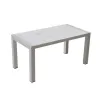 Best-selling Modern Aluminum Outdoor Dining Table for Terrace Park Use Eco-friendly Plastic Wood Top Outdoor Furniture