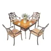 CHOUVANT K D Outdoor Furniture Garden Set Leisure Cast Aluminum Furniture Table Classical Patio for Bistro backyard