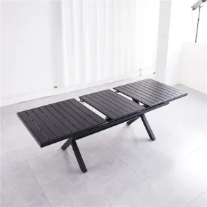 CHOUVANT K D 1800-2400mm Extension Stretching Leisure Metal Furniture Table Classical Patio for Bistro backyard