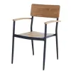 CHOUVANT 2021-Neptune Oiled Plastic Wood Modern Garden Patio Chair for Hotel Park Hospital Exterior Use Stackable Luxury