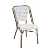Cafe Bistro Table and Chair Furniture French Style Rattan Chair Garden Manor Romantic Theme Restaurant Table and Chair