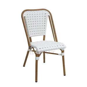 Cafe Bistro Table and Chair Furniture French Style Rattan Chair Garden Manor Romantic Theme Restaurant Table and Chair