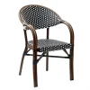 Classic Durable Garden Furniture Outdoor Rattan Hotel Entry Patio Coffee Double Aluminum Tube PE Rattan Wicker Dining Chairs