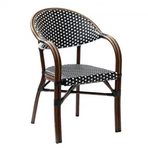 Classic Durable Garden Furniture Outdoor Rattan Hotel Entry Patio Coffee Double Aluminum Tube PE Rattan Wicker Dining Chairs