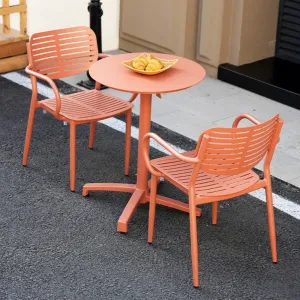 Colorful Modern Die-Cast Aluminum Chair Outdoor Dining Leisure