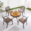 Corrosion Resistant Cast Aluminum Frame Outdoor Garden and Patio Furniture Set Dining Garden Waterproof Chairs