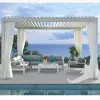 Electric 3x3m Aluminum Louver Pergola Outdoor Garden Eco-Friendly Nature Waterproof Pavilion Remote Control Operation Manual