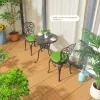 European Style Bronze Cast Aluminum Outdoor Furniture Modern Design 21 Garden Set for Dining Park or Exterior Use