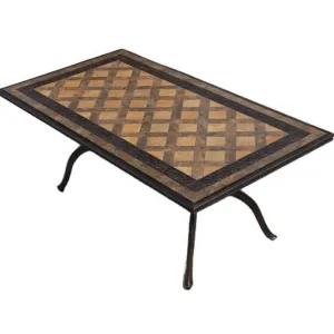 European Style Die Cast Aluminum Ceramic Tile Table for Outdoor Dining Hotel Farmhouse Warehouse Courtyard Mall Apartment