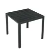 Factory Directed Outdoor Table Aluminum with 4 Seats Plastic Wood square Table