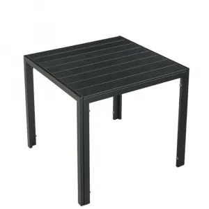 Factory Directed Outdoor Table Aluminum with 4 Seats Plastic Wood square Table