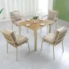 Factory Supply Wholesale Outdoor Indoor Patio Garden Restaurant Hotel Home Chairs Rope Chairs Hand Woven Garden Chair