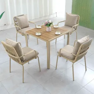 Factory Supply Wholesale Outdoor Indoor Patio Garden Restaurant Hotel Home Chairs Rope Chairs Hand Woven Garden Chair