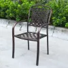 Foshan Factory Patio Patio Durable Die-cast Aluminum Outdoor Chairs Wrought Aluminum Patio Furniture