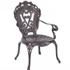 Foshan Craving Pattern Casting Aluminum Chair Outdoor Furniture Chairs Durable Non-rust Garden Furniture