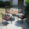 Foshan Outdoor Leisure Furniture Marble Tea Table Die-Cast Aluminum Ceramic Park Entry Hotel Dining Exterior Use
