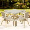 French-style Rattan Dining Tables and Chairs for Restaurants and Cafes Store Garden Furniture Set