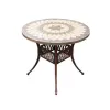 Garden Metal Ceramic Dining Table Custom Aluminum Die Casting Marble Round Table