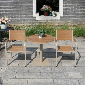 Garden Patio Furniture Outdoor Plastic-wood Table and Chair 21 Combination Balcony Table and Chair