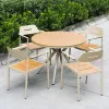 Garden Restaurant Terrace Outdoor Furniture Chairs Aluminum Plastic Wood Tables and Chairs