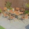 Garden Restaurant Terrace Outdoor Furniture Plastic-wood Aluminum Dining Table and Chair Set