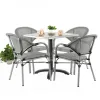 Garden Sterling Fabric Mesh Dining Chair Outdoor Stacked Chair Commercial Cafe Chair
