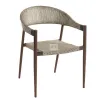 Grid Garden Outdoor Terrace Aluminum Chairs Terrace Furniture Cafe Hotel Side Metal Chairs