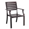 Dining Outdoor Cafe Garden Furniture Set Full Aluminum Slat Chair Restaurant Patio Table and Chair Balcony Chair