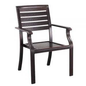 Dining Outdoor Cafe Garden Furniture Set Full Aluminum Slat Chair Restaurant Patio Table and Chair Balcony Chair