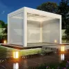 Outdoor 3x3 Canopy Gazebo Pergola with Aluminum Frame Powder Coated Finish Nature Inspired for Travel