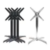 High and Low Leg Modern Outdoor Hotel Table Legs Base Cast Aluminum Black Table Feet Foldable