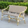 High-end Modern Aluminum Metal Waterproof Rattan Powder Coated Outdoor Dining Garden Furniture for Hotel Villa Exterior Park Use