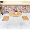 Hot-selling Plastic Wooden Outdoor Camping Chair Furniture Folding Portable Garden Table and Chair