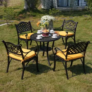 Leisure Furniture Set Dining Tables and Chairs Courtyard Cast Aluminum Outdoor Furniture Outdoor Garden Set Modern Stack