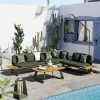 Lion Design Morphx Modern Teak Wooden Outdoor Sofa Set for Hotel Garden Use