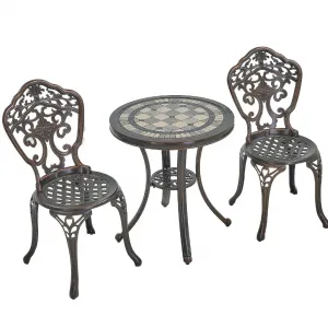 Luxury Cast Aluminum Outdoor Dining Chair Vintage Garden Patio Chair for Hotel Balcony Cafe Restaurant Furniture