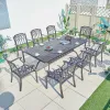 Luxury Modern Cast Aluminum Set Cushion Backyard Outside Chair Table Furniture Garden Patio Outdoor Furniture