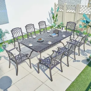 Luxury Modern Cast Aluminum Set Cushion Backyard Outside Chair Table Furniture Garden Patio Outdoor Furniture