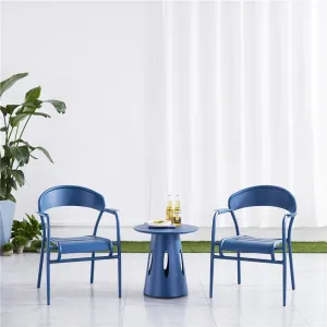 Luxury Outdoor Tea Tables Aluminum Balcony Set Patio Metal Side Tables Round Furniture Coffee Table Set