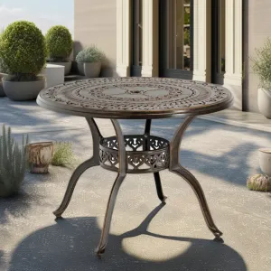 Luxury Outdoor Waterproof Aluminum Table Moisture-proof Cast Aluminum Table