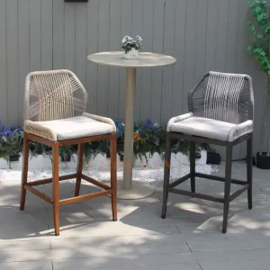 Luxury Patio Furniture Outdoor Terrace Casual High bar Stools Garden Furniture bar Chairs