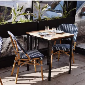 Manufacturer's Hot Modern French Design Rattan Garden Chair for Villa Courtyard Dining Outdoor Furniture