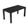 Minimalist Design Exterior Dining Long Plastic Wood Bistro Table for Villa and Courtyard Use