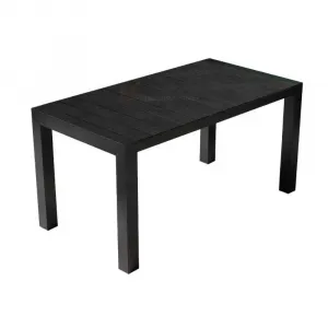 Minimalist Design Exterior Dining Long Plastic Wood Bistro Table for Villa and Courtyard Use
