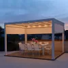 Modern Aluminium Electric Roof Motorised Outdoor Garden Pergola Kits Powder Coated Eco-Friendly Nature