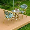 Modern Aluminium Outdoor Dining Chair and Table Set for Hotel and Entry Use Comfortable and Stylish