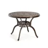 Modern Cast Aluminum Waterproof Sun Protection Outdoor Dining Table for Courtyard Garden