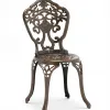 Modern Courtyard Balcony Bistro Leisure Furniture Cafe Leisure Area Outdoor Die Dining Cast Aluminum Chairs